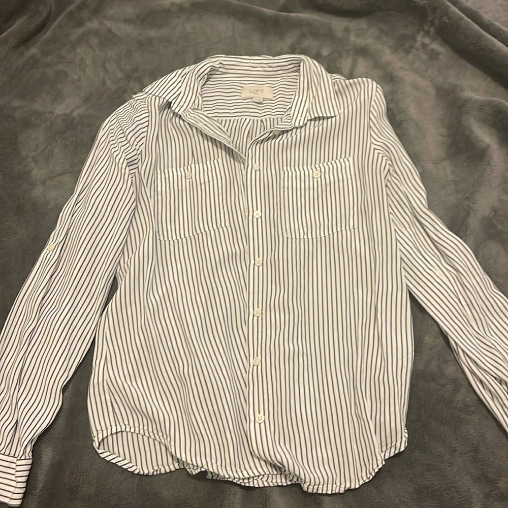 Loft striped button down